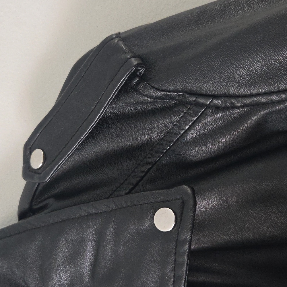 Vegan Leather Moto Jacket (L) - Picture 6 of 9